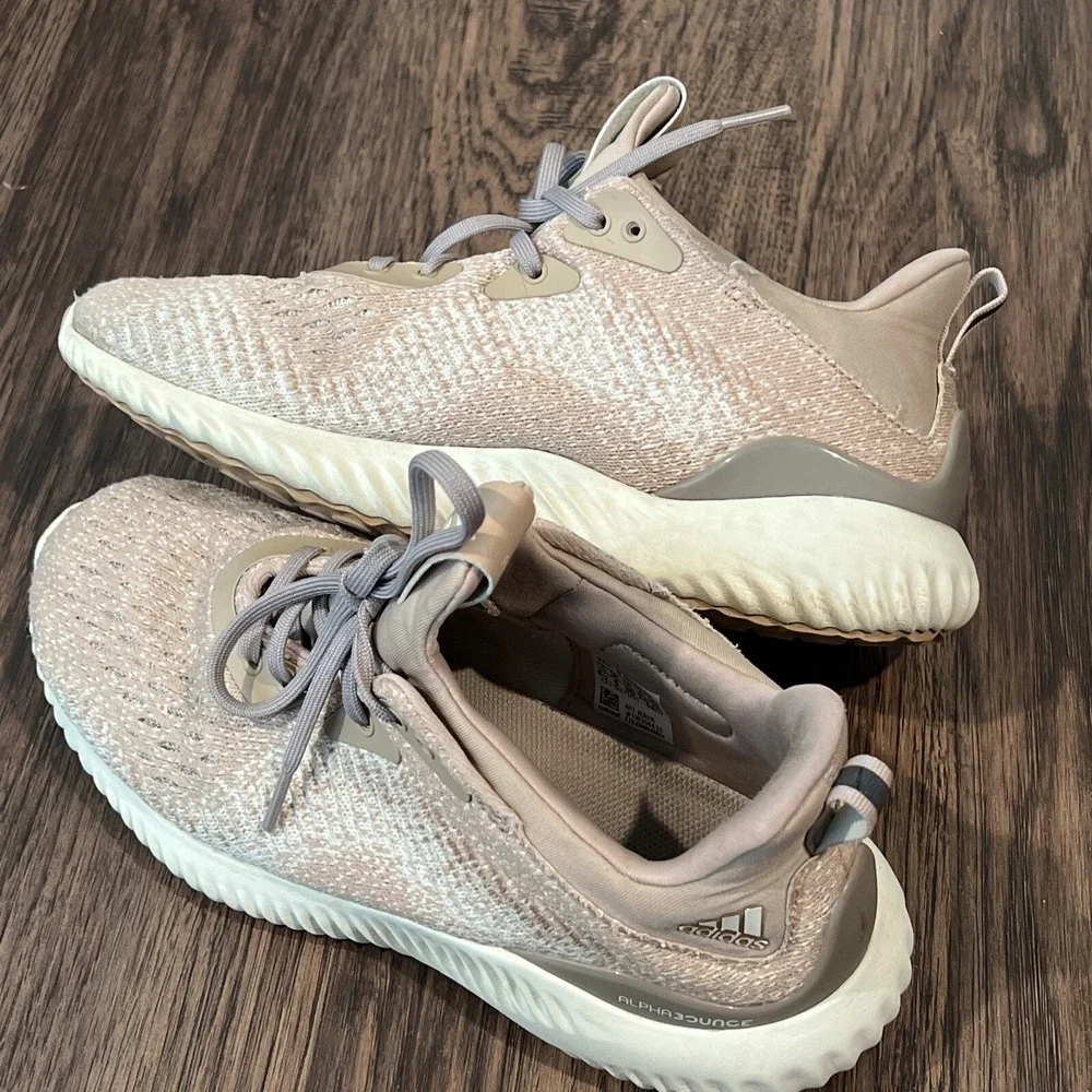 Adidas Women's Alphabounce Running Shoes Ash Pearl AC6916 Size 6.5